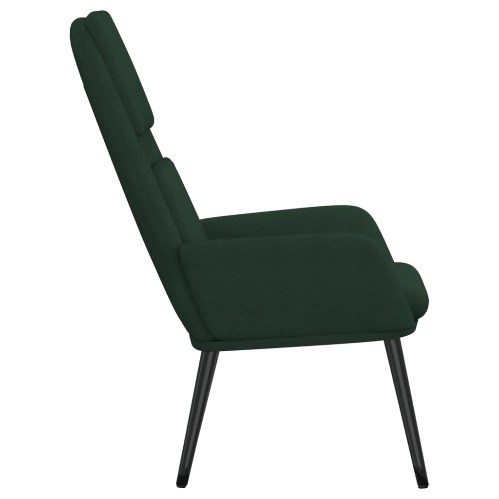 Chaise de relaxation Vert foncé Tissu - XIOS