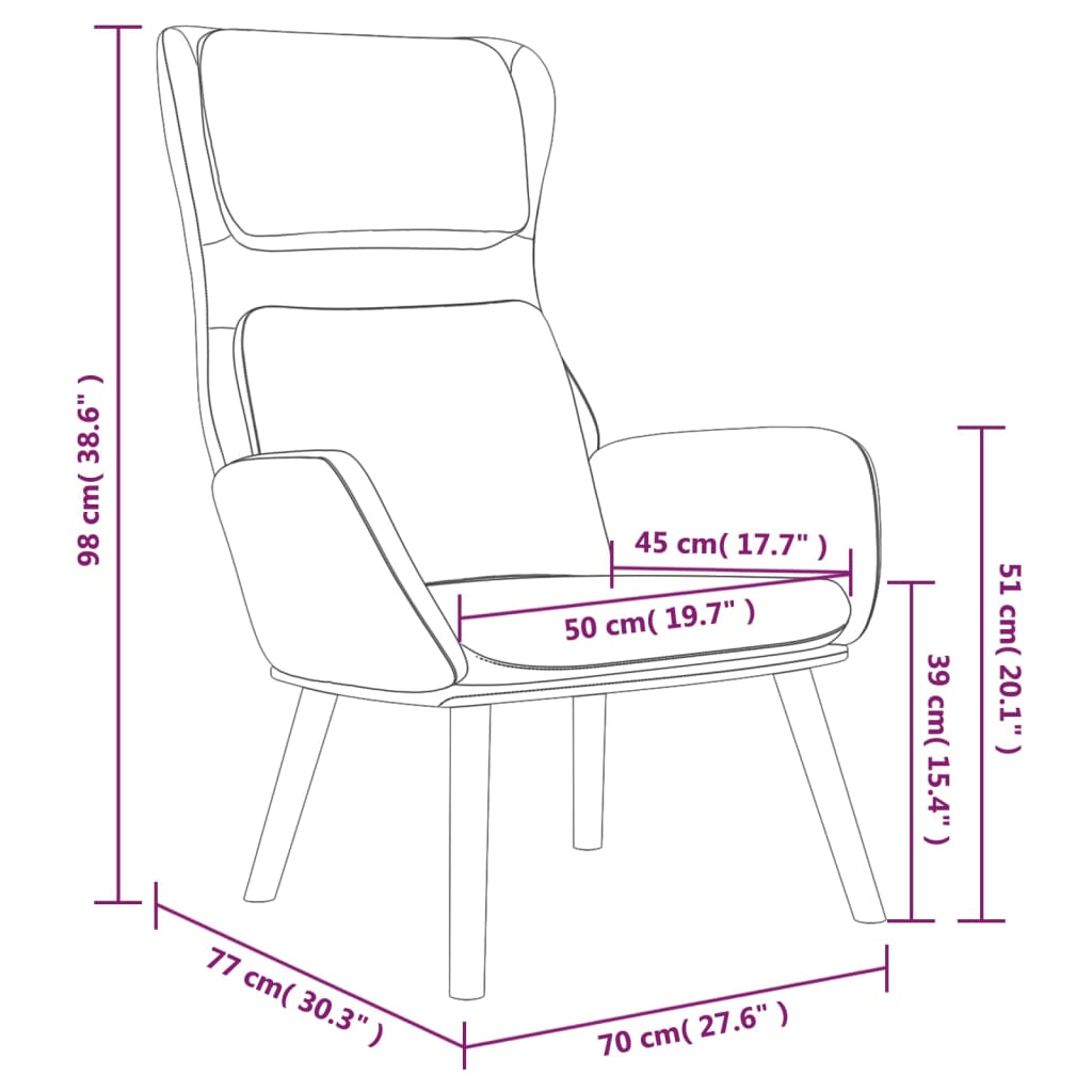 Chaise de relaxation Gris foncé Velours - XIOS