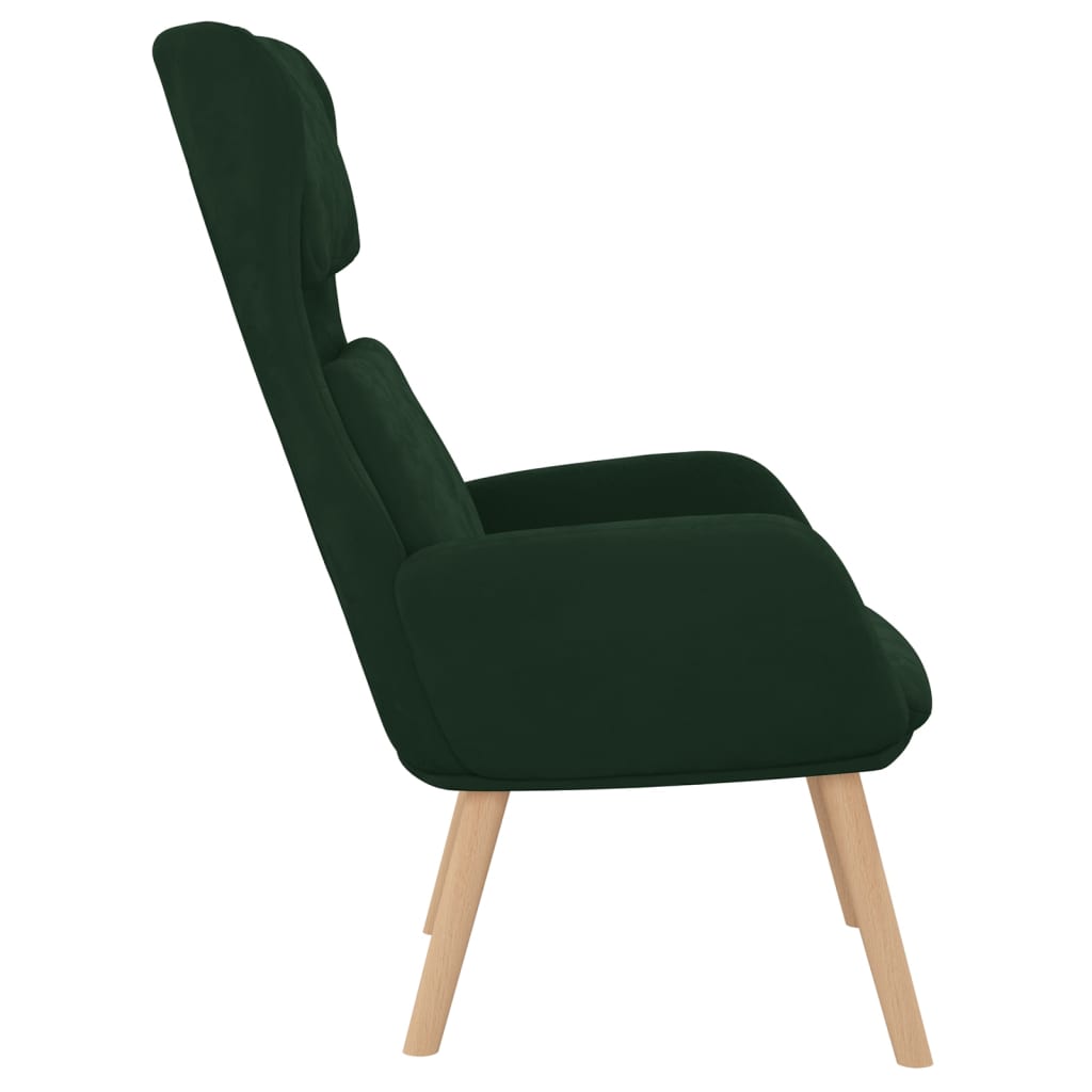 Chaise de relaxation Vert foncé Velours - XIOS