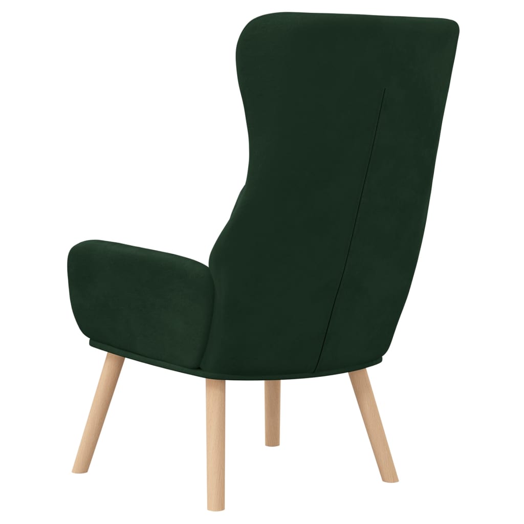 Chaise de relaxation Vert foncé Velours - XIOS