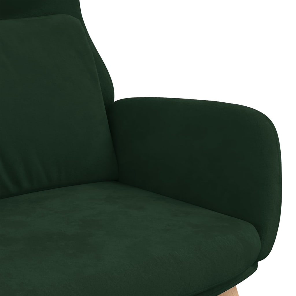 Chaise de relaxation Vert foncé Velours - XIOS