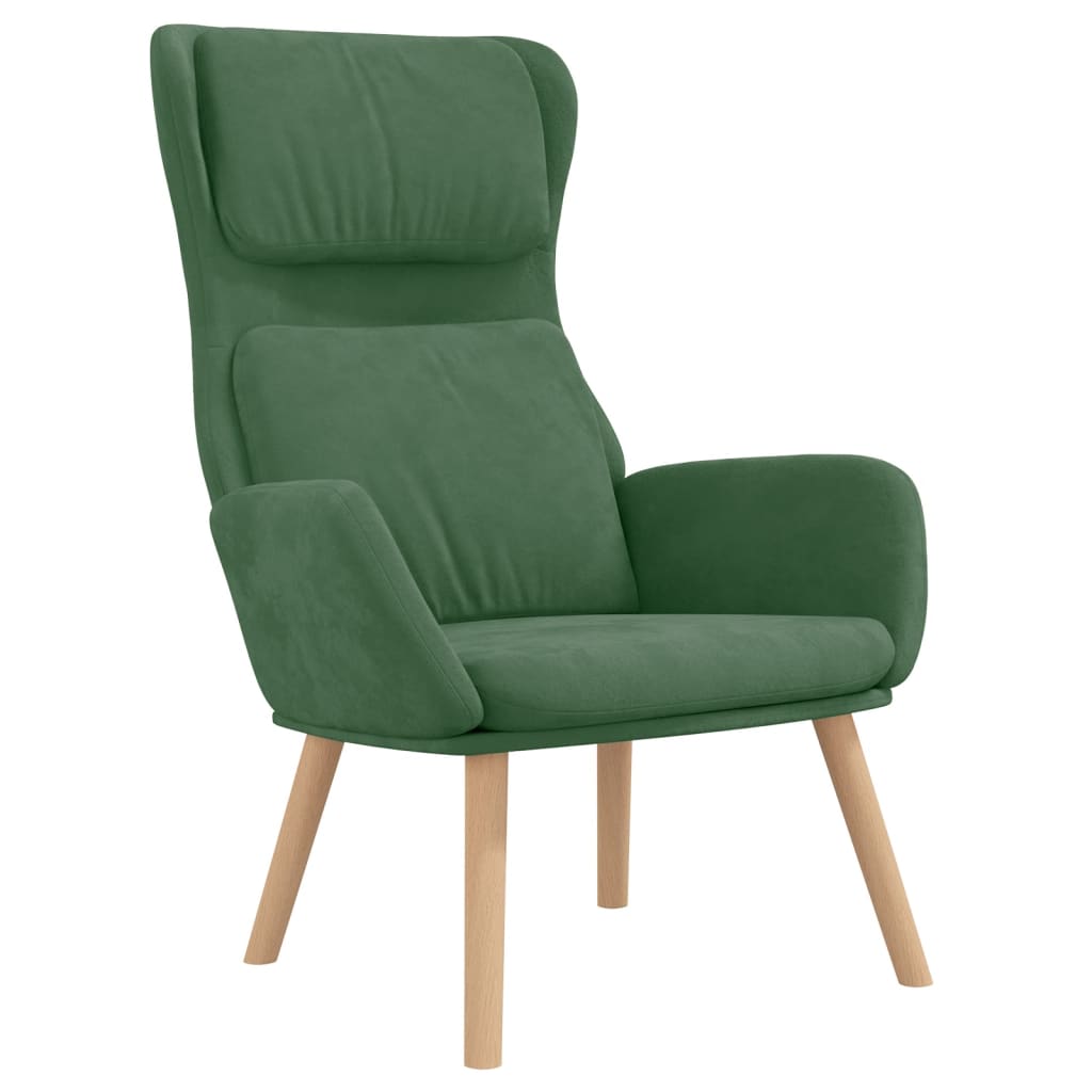 Chaise de relaxation Vert clair Velours - XIOS