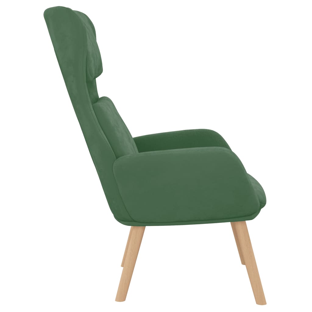 Chaise de relaxation Vert clair Velours - XIOS