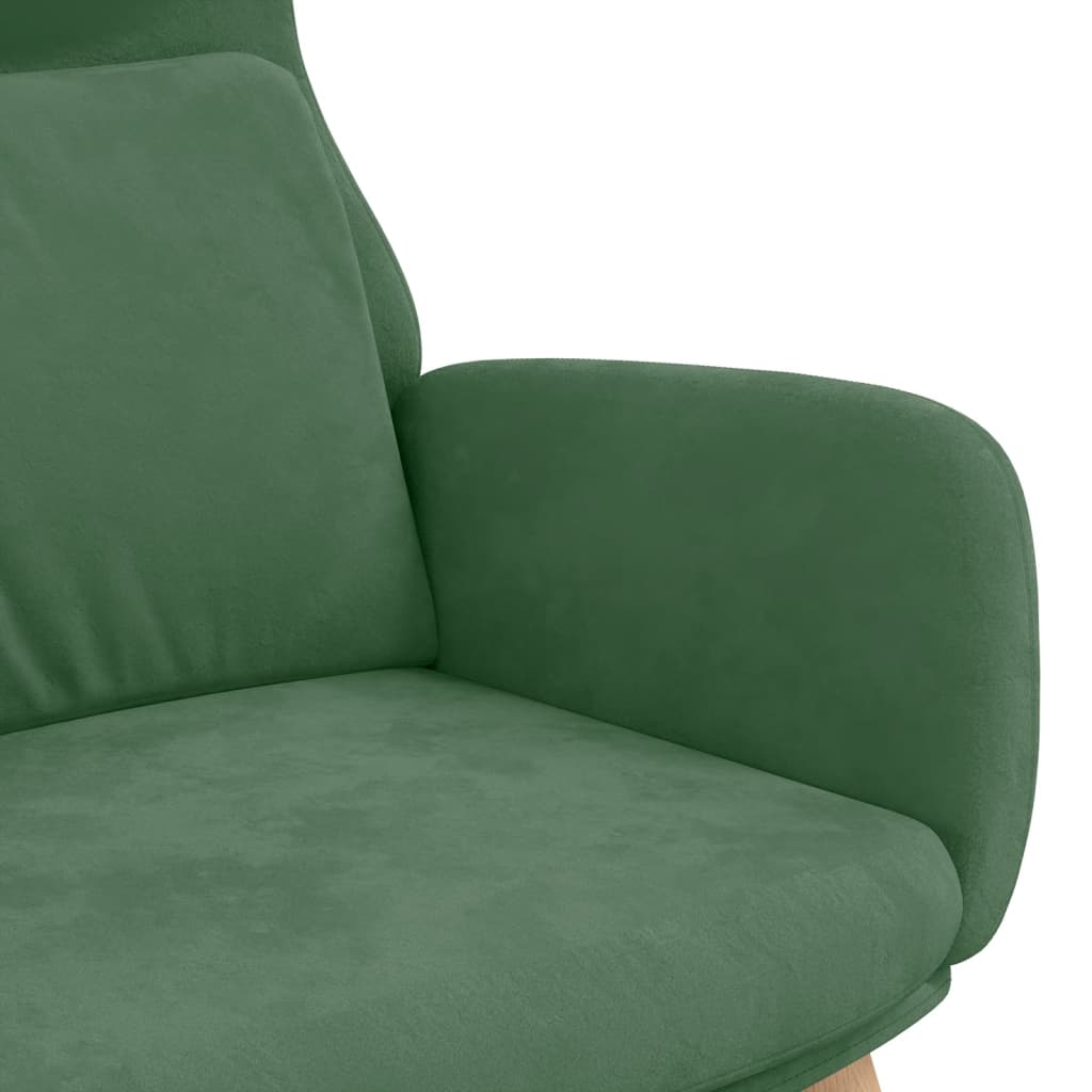 Chaise de relaxation Vert clair Velours - XIOS