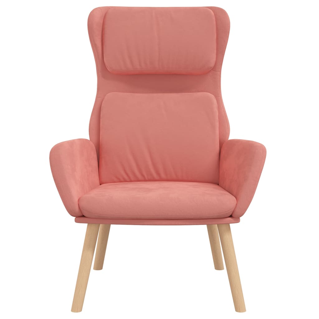Chaise de relaxation Rose Velours - XIOS