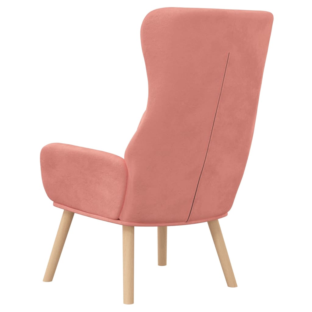 Chaise de relaxation Rose Velours - XIOS