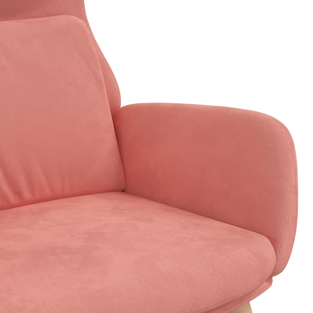 Chaise de relaxation Rose Velours - XIOS