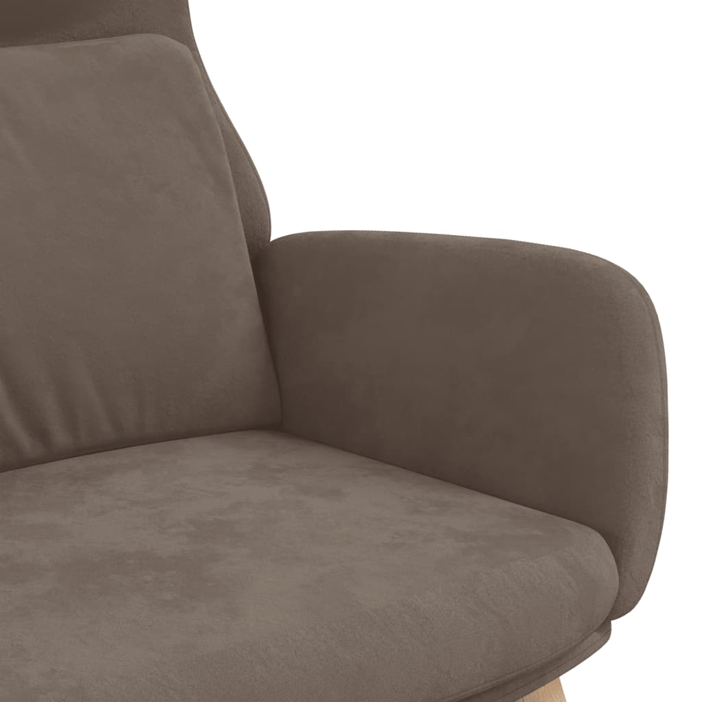 Chaise de relaxation Marron Velours - XIOS