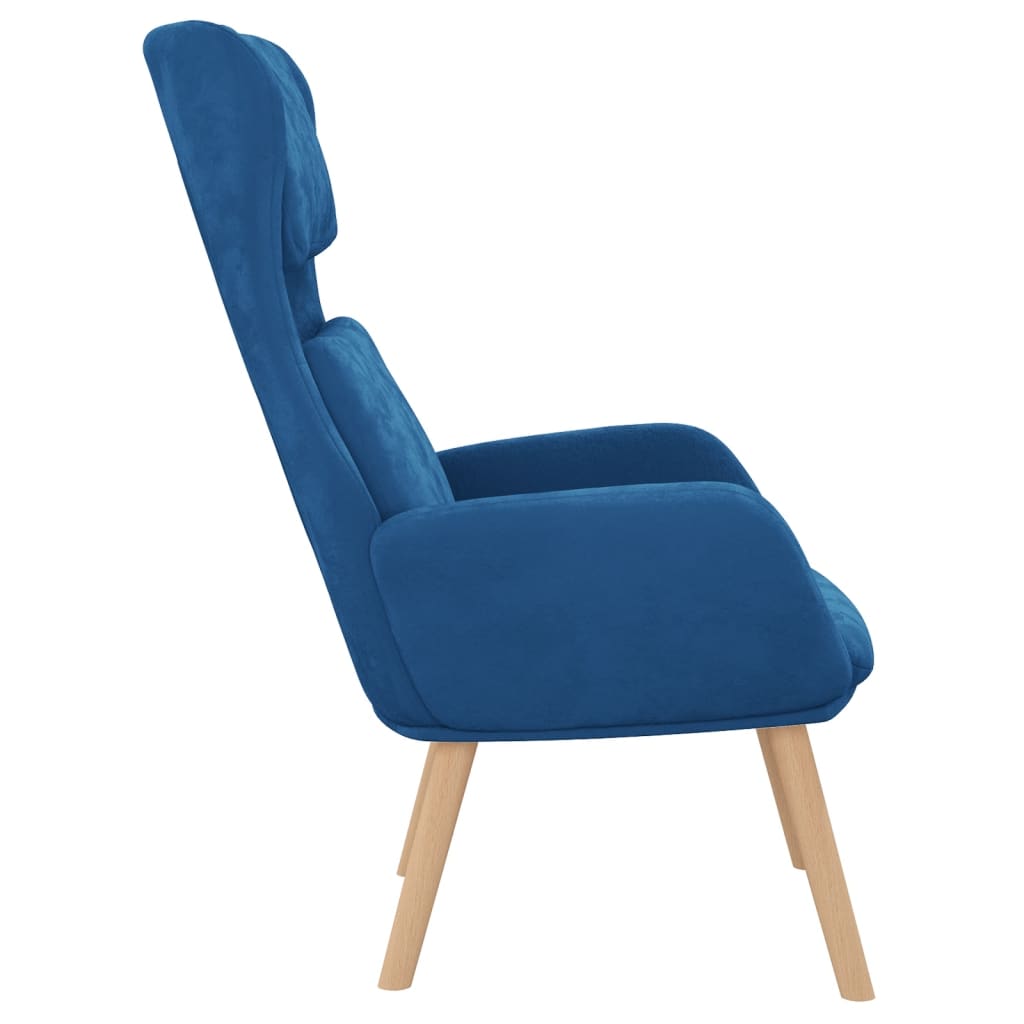 Chaise de relaxation Bleu Velours - XIOS