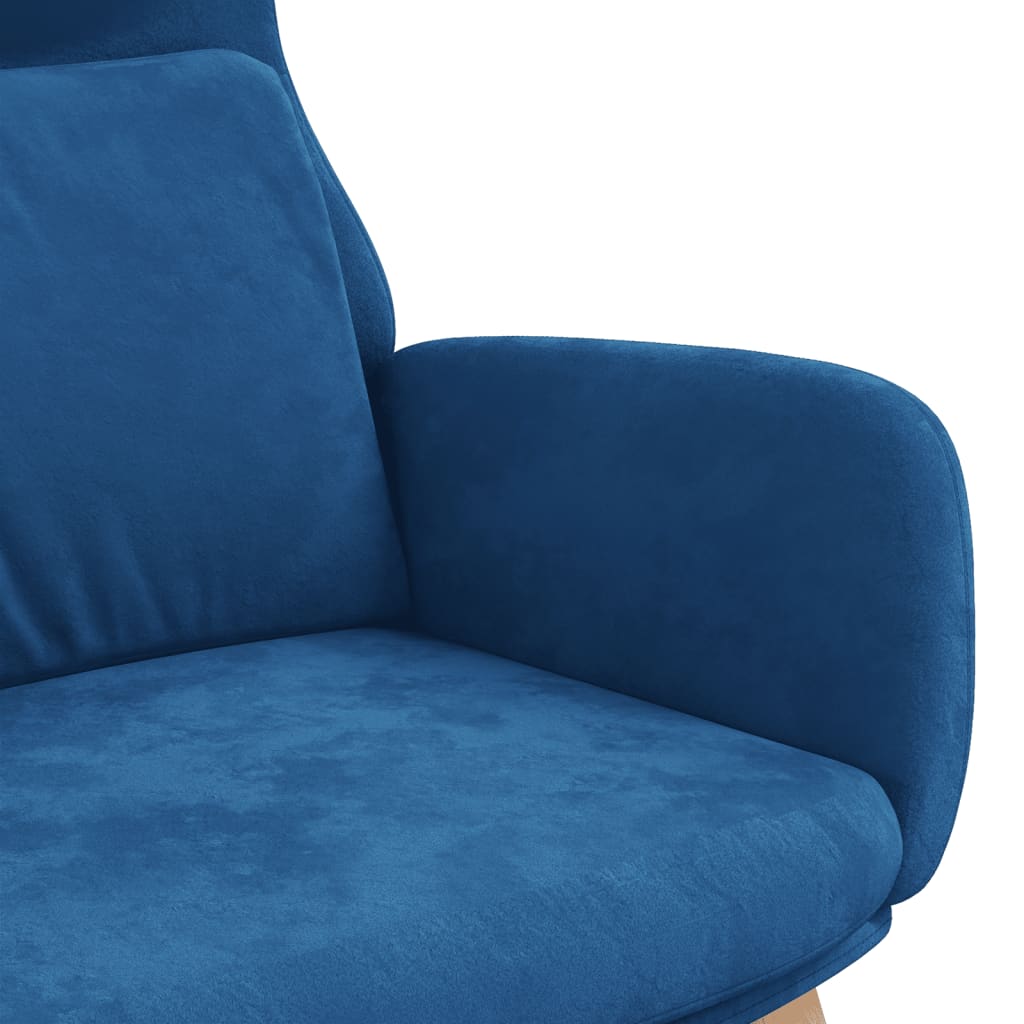 Chaise de relaxation Bleu Velours - XIOS