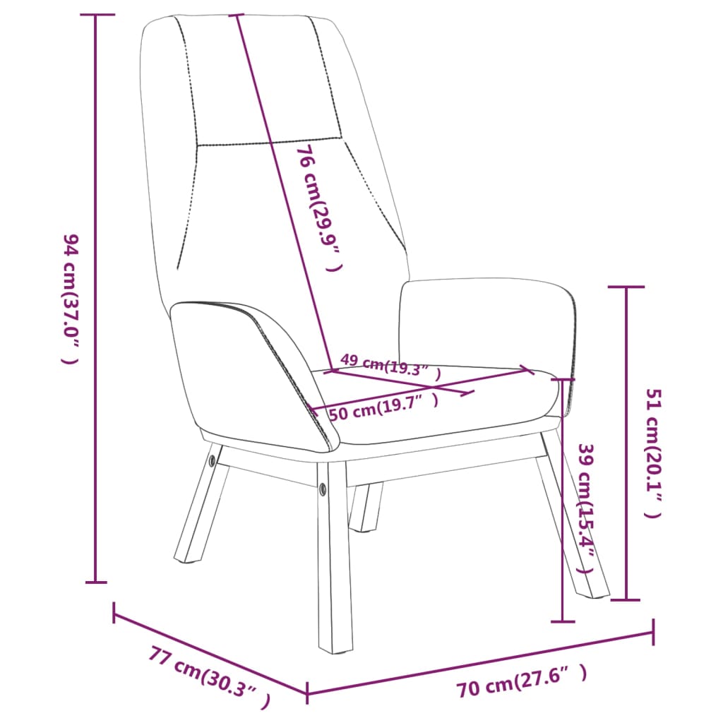Chaise de relaxation Gris clair Tissu - XIOS