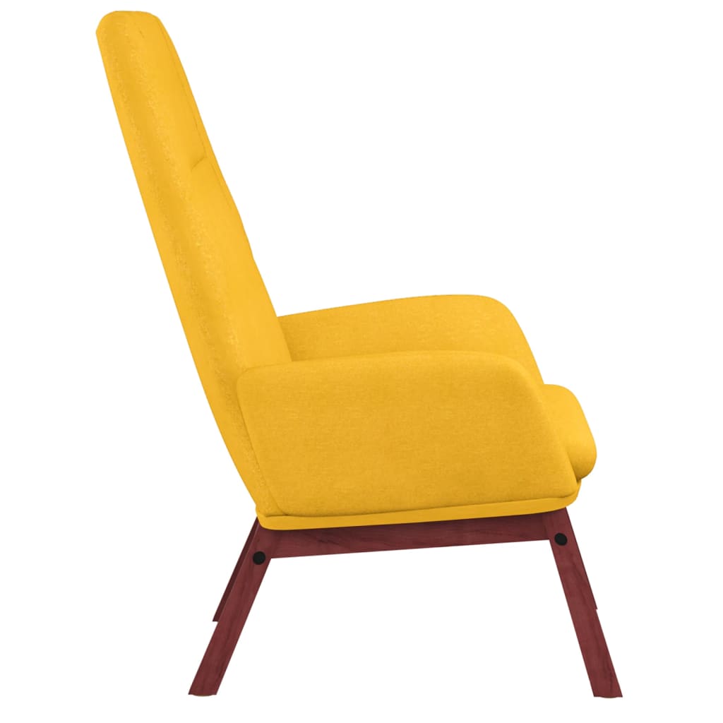 Chaise de relaxation Jaune moutarde Tissu - XIOS