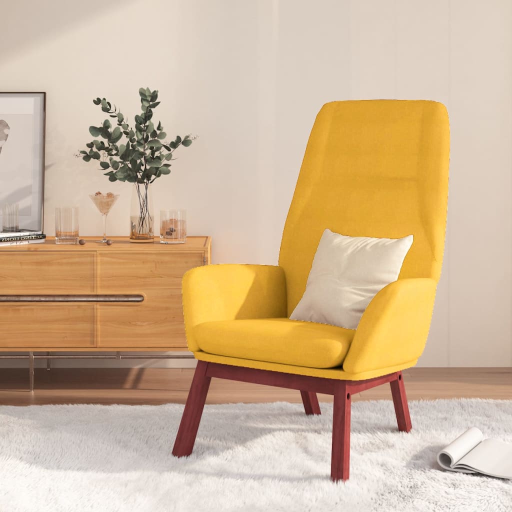 Chaise de relaxation Jaune moutarde Tissu - XIOS