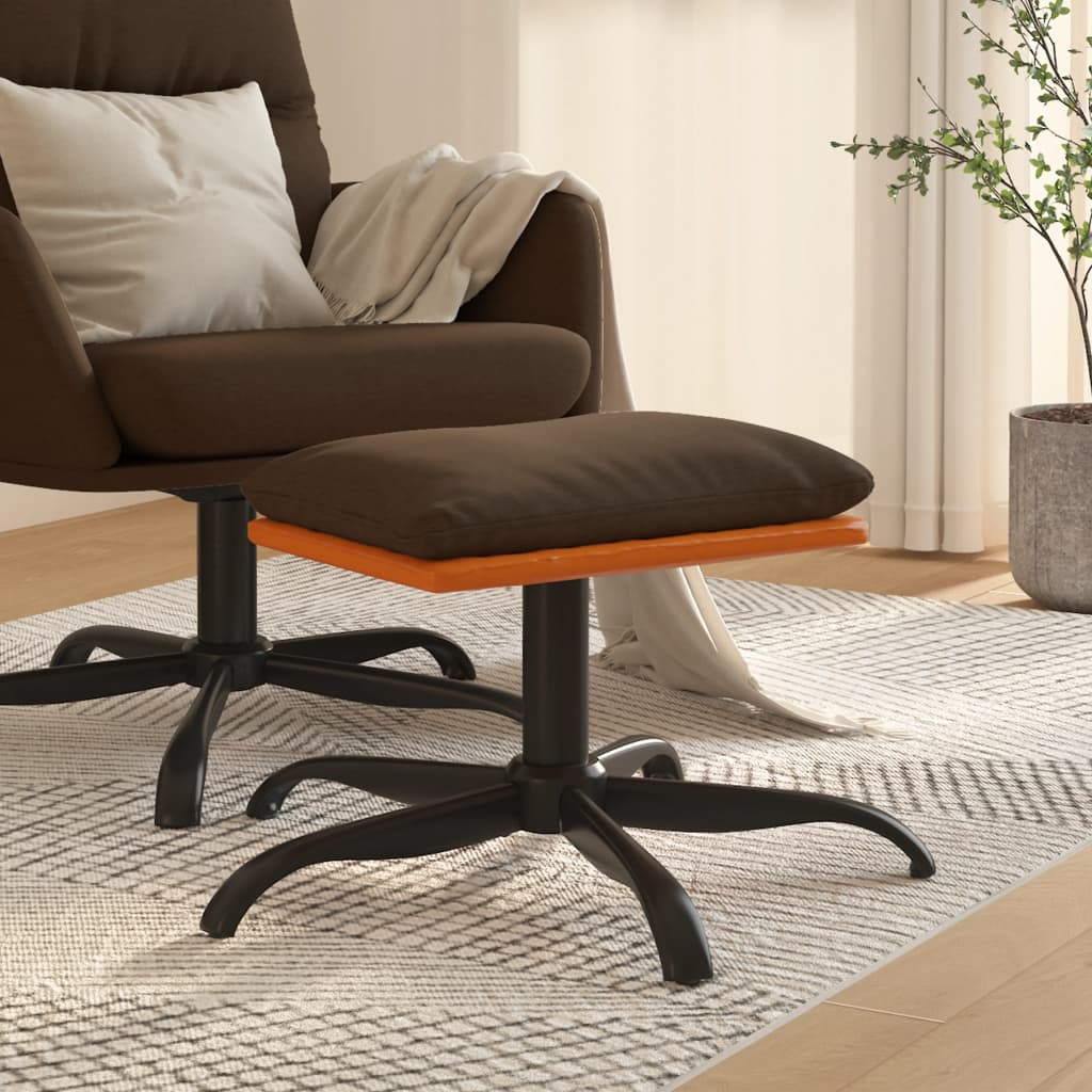 Repose-pied Marron 60x60x36 cm Tissu et similicuir - XIOS