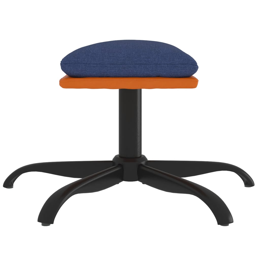 Repose-pied Bleu 60x60x36 cm Tissu et similicuir - XIOS