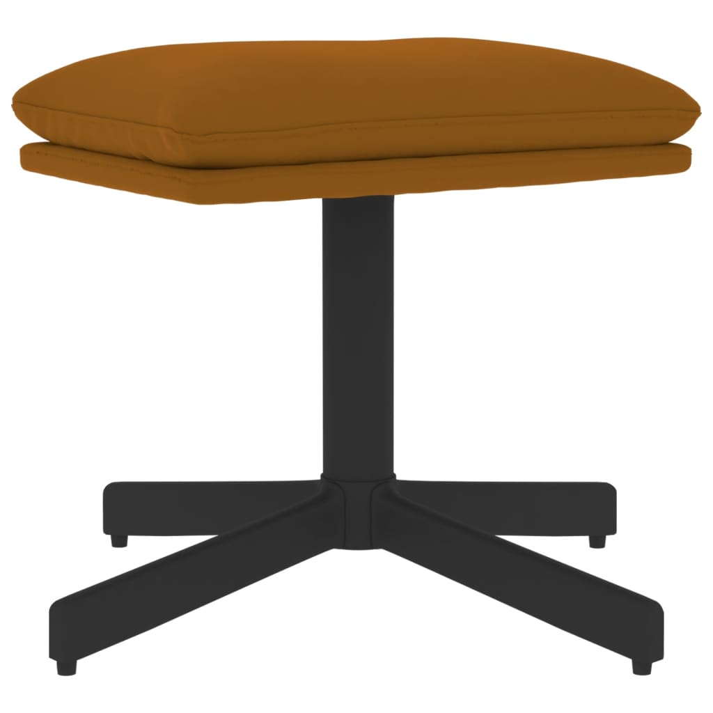 Repose-pied Marron 60x60x36 cm Velours - XIOS