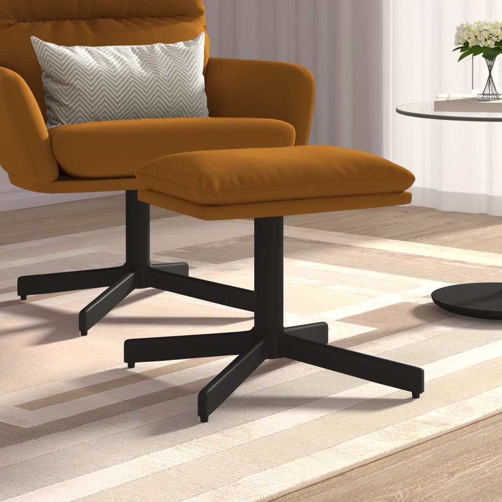 Repose-pied Marron 60x60x36 cm Velours - XIOS