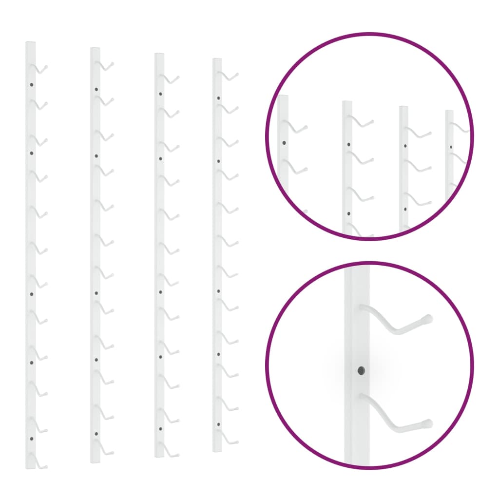 Casier à vin mural pour 12 bouteilles 2 pcs Blanc Fer - XIOS