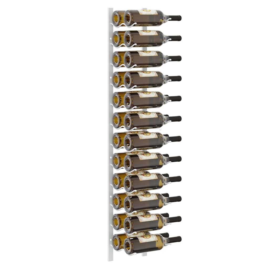 Casier à vin mural pour 24 bouteilles 2 pcs Blanc Fer - XIOS