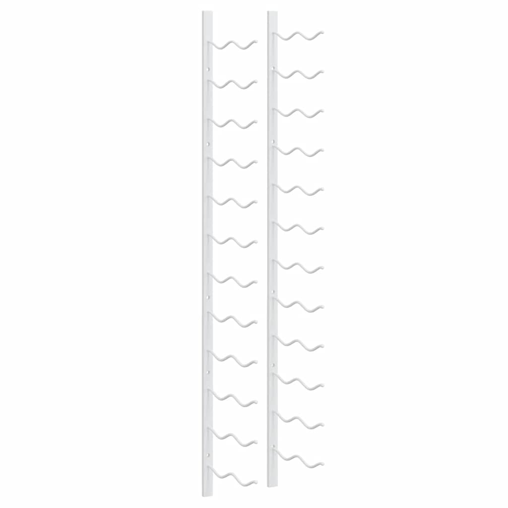 Casier à vin mural pour 24 bouteilles 2 pcs Blanc Fer - XIOS