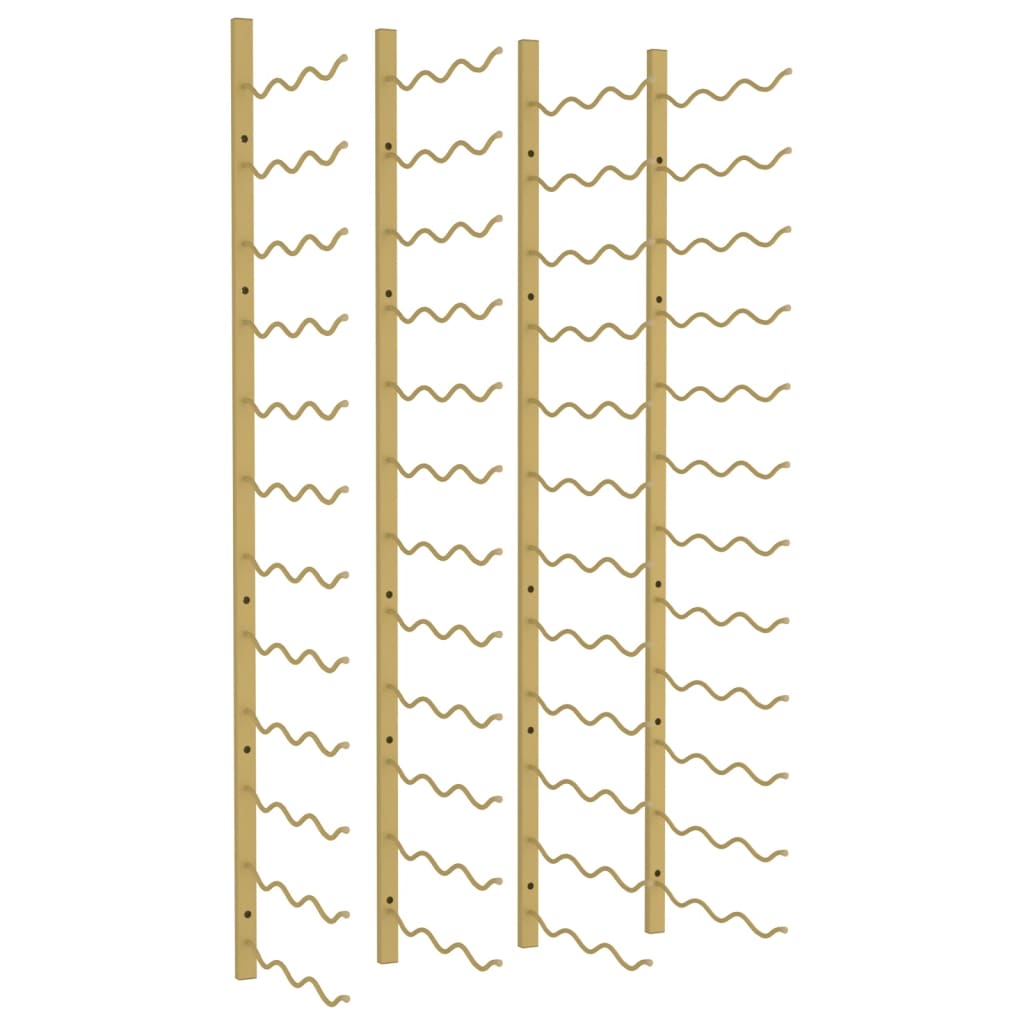 Casier à vin mural pour 36 bouteilles 2 pcs Doré Fer - XIOS