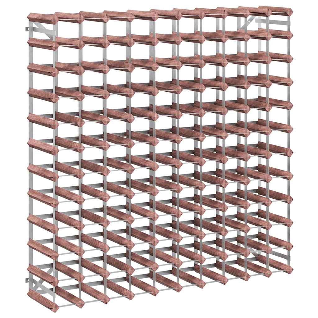 Casier à bouteilles pour 120 bouteilles Marron Bois pin solide - XIOS