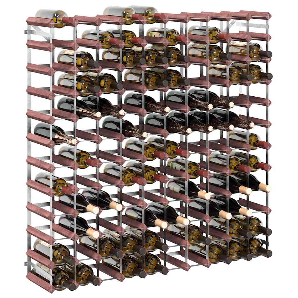 Casier à bouteilles pour 120 bouteilles Marron Bois pin solide - XIOS