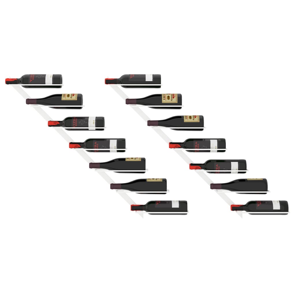 Casier à vin mural pour 7 bouteilles 2 pcs Blanc Métal - XIOS