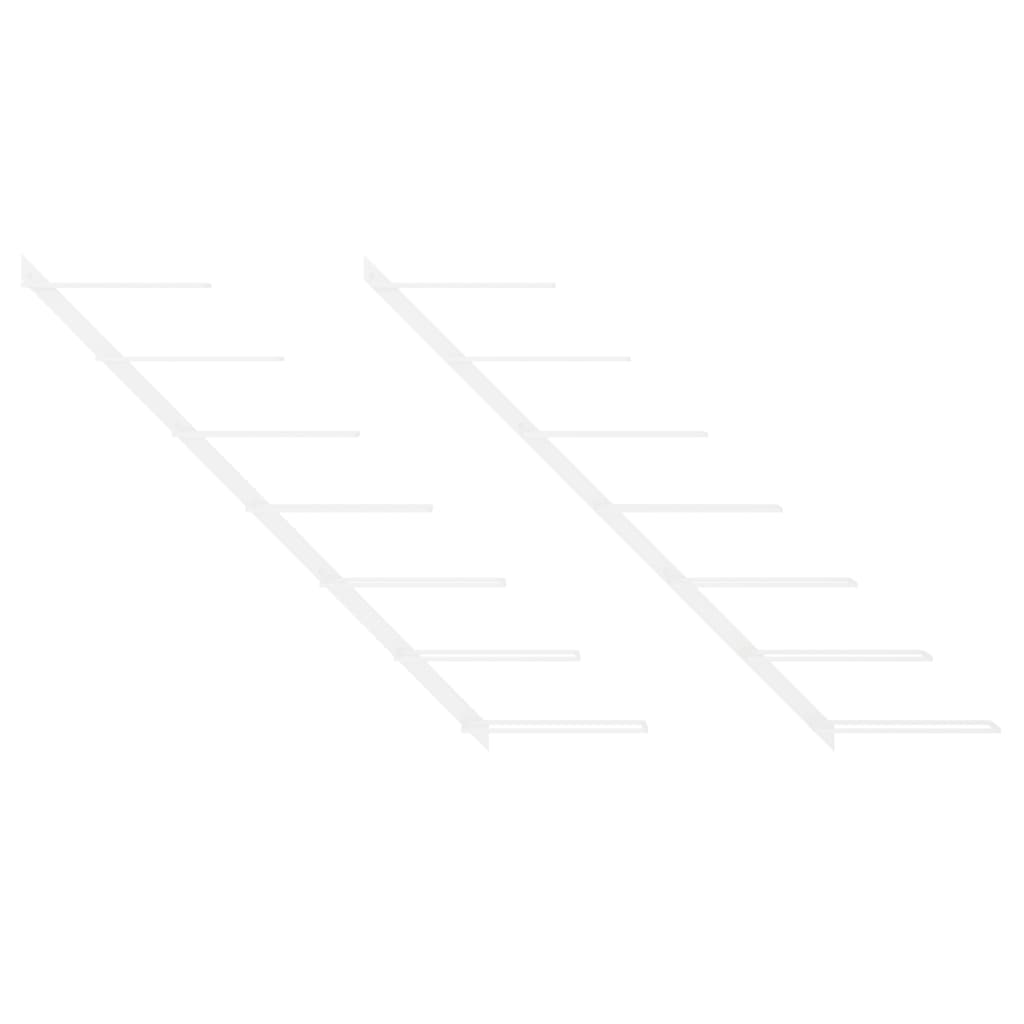 Casier à vin mural pour 7 bouteilles 2 pcs Blanc Métal - XIOS