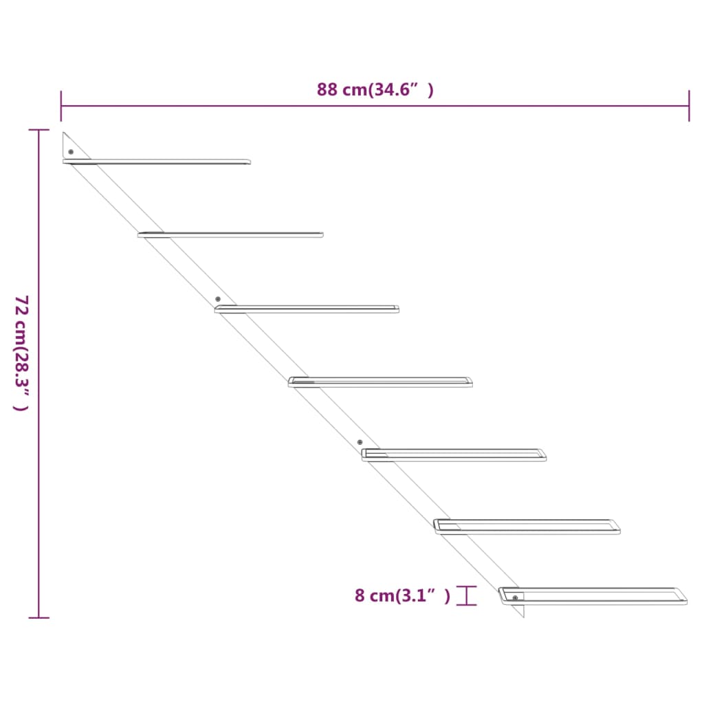 Casier à vin mural pour 7 bouteilles 2 pcs Blanc Métal - XIOS