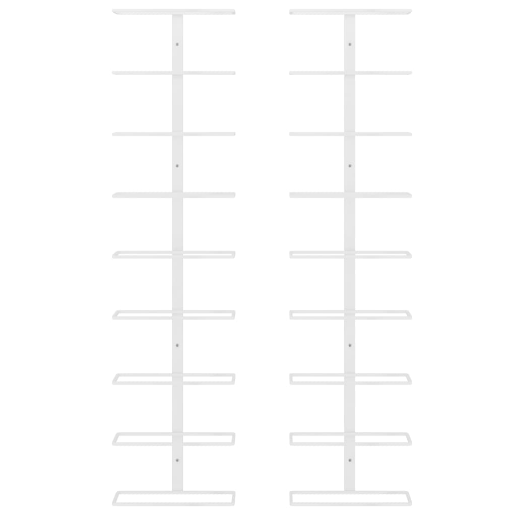 Casier à vin mural pour 9 bouteilles 2 pcs Blanc Fer - XIOS