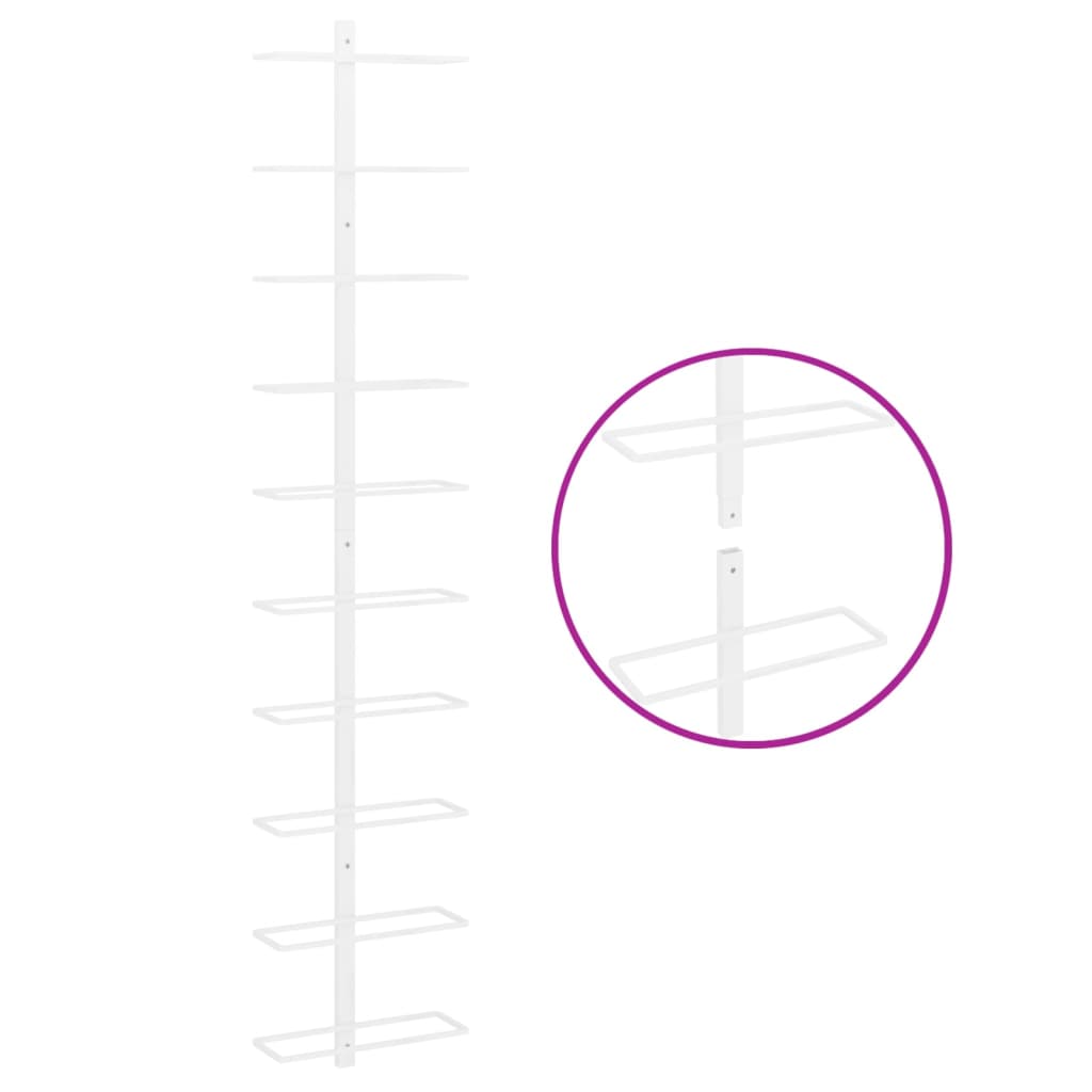 Casier à vin mural pour 10 bouteilles Blanc Fer - XIOS