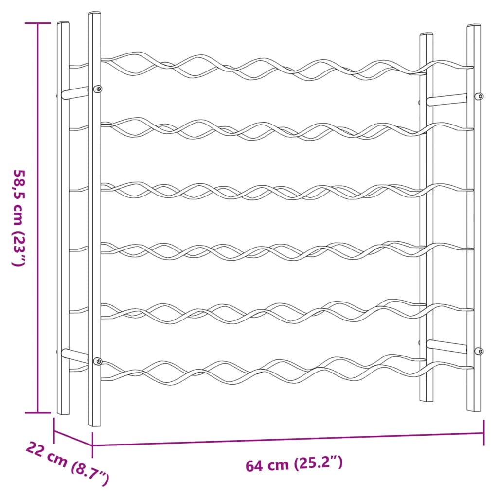 Casier à bouteilles pour 36 bouteilles Blanc Métal - XIOS