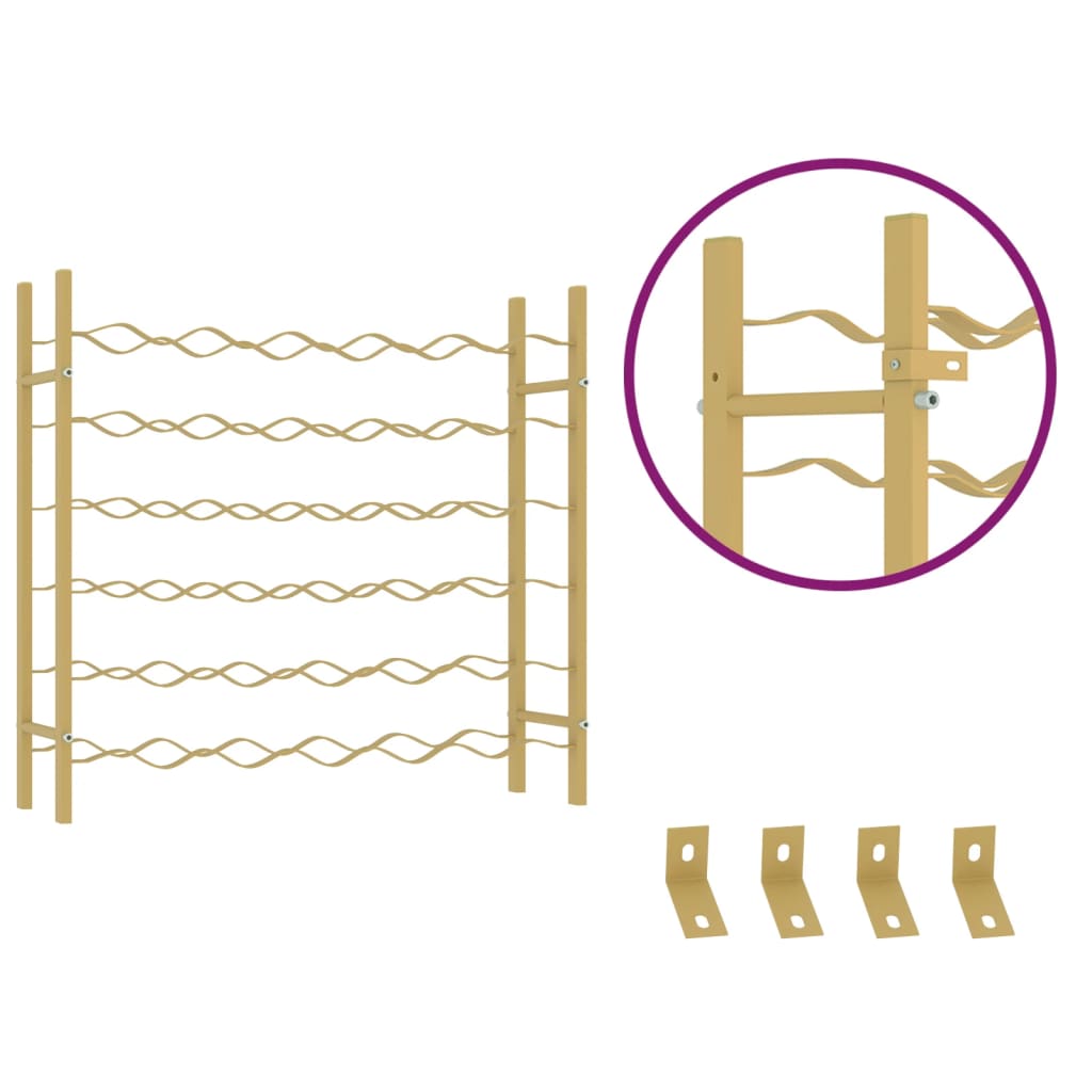 Casier à bouteilles pour 36 bouteilles Doré Métal - XIOS