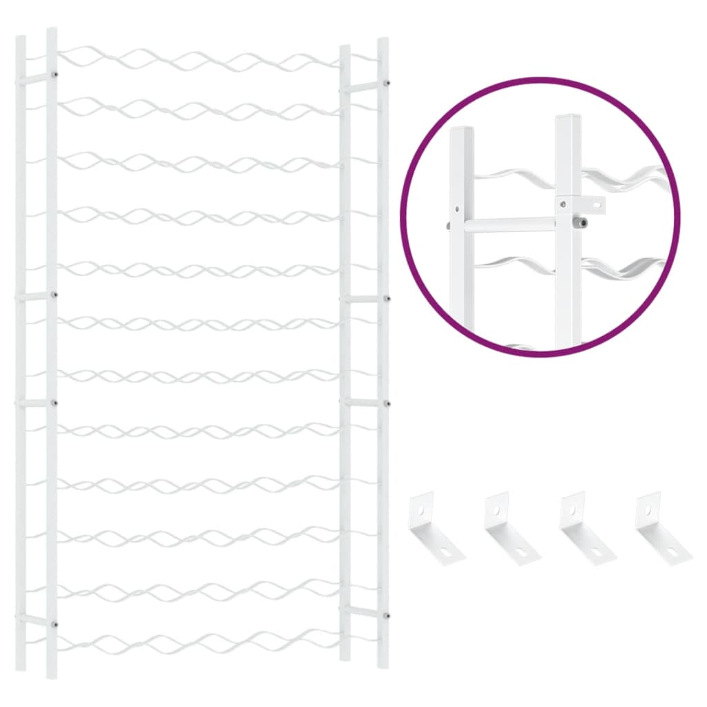 Casier à bouteilles pour 72 bouteilles Blanc Métal - XIOS