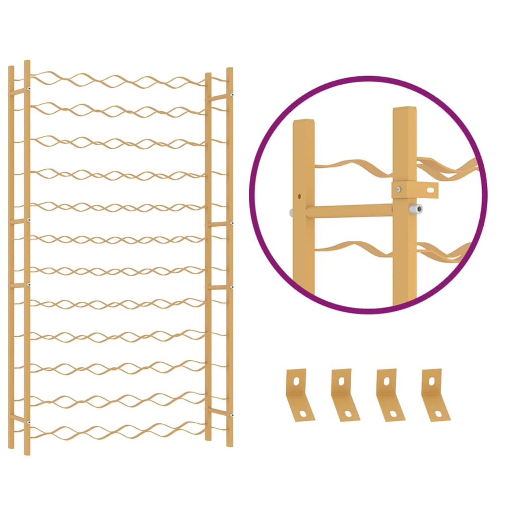Casier à bouteilles pour 72 bouteilles Doré Métal - XIOS