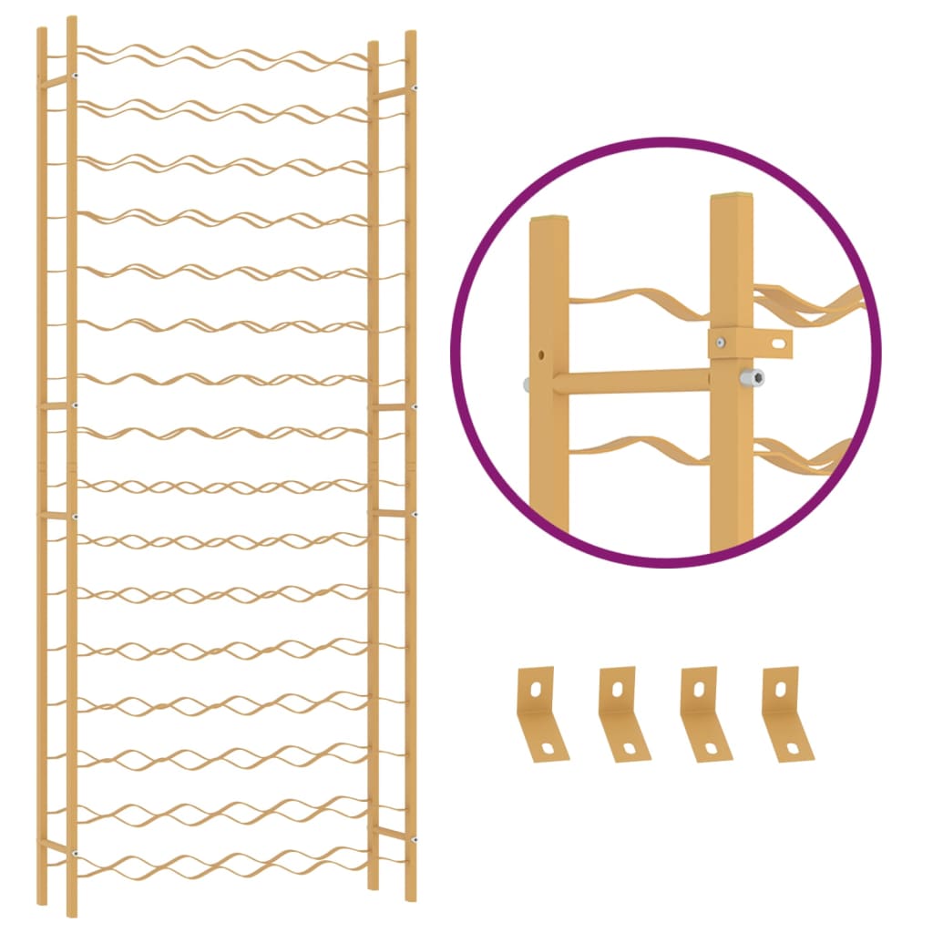 Casier à bouteilles pour 96 bouteilles Doré Métal - XIOS