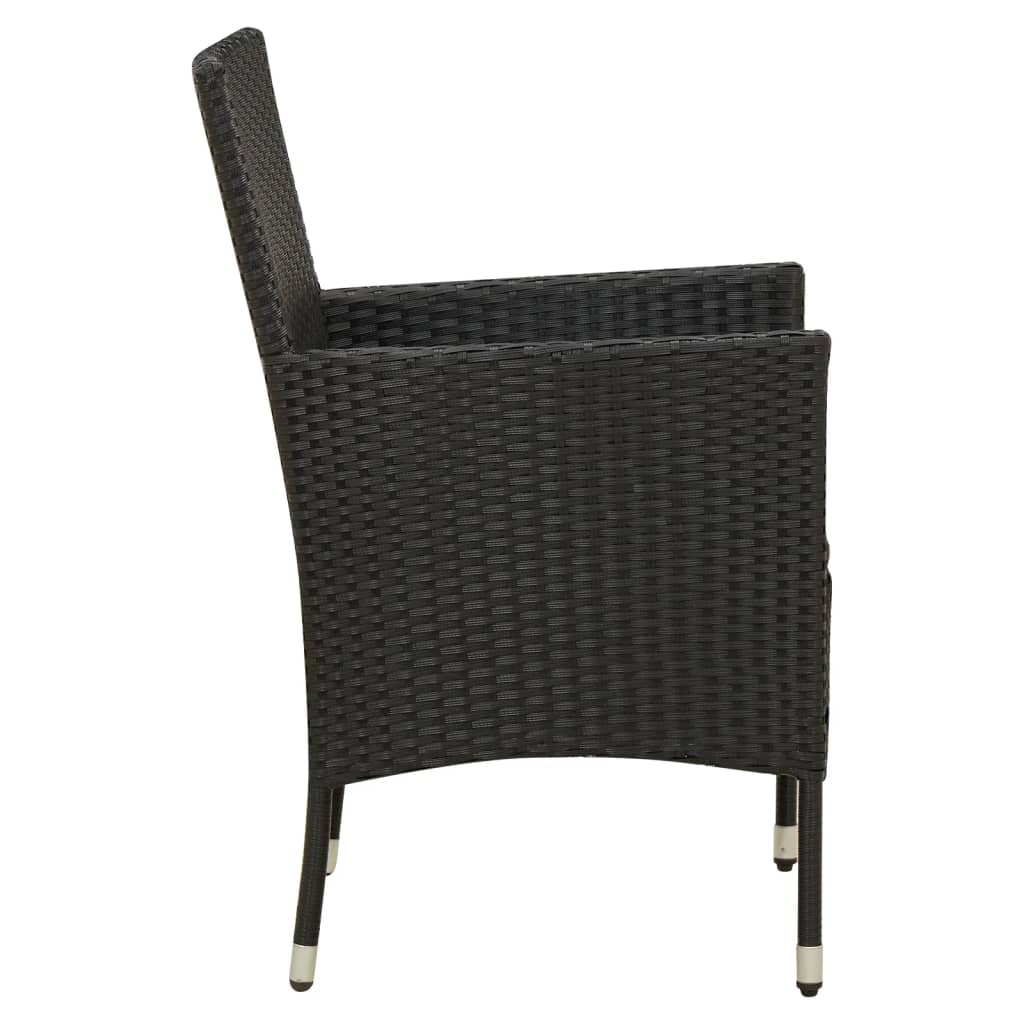 Ensemble à manger d'extérieur 5pcs avec coussins Résine tressée
