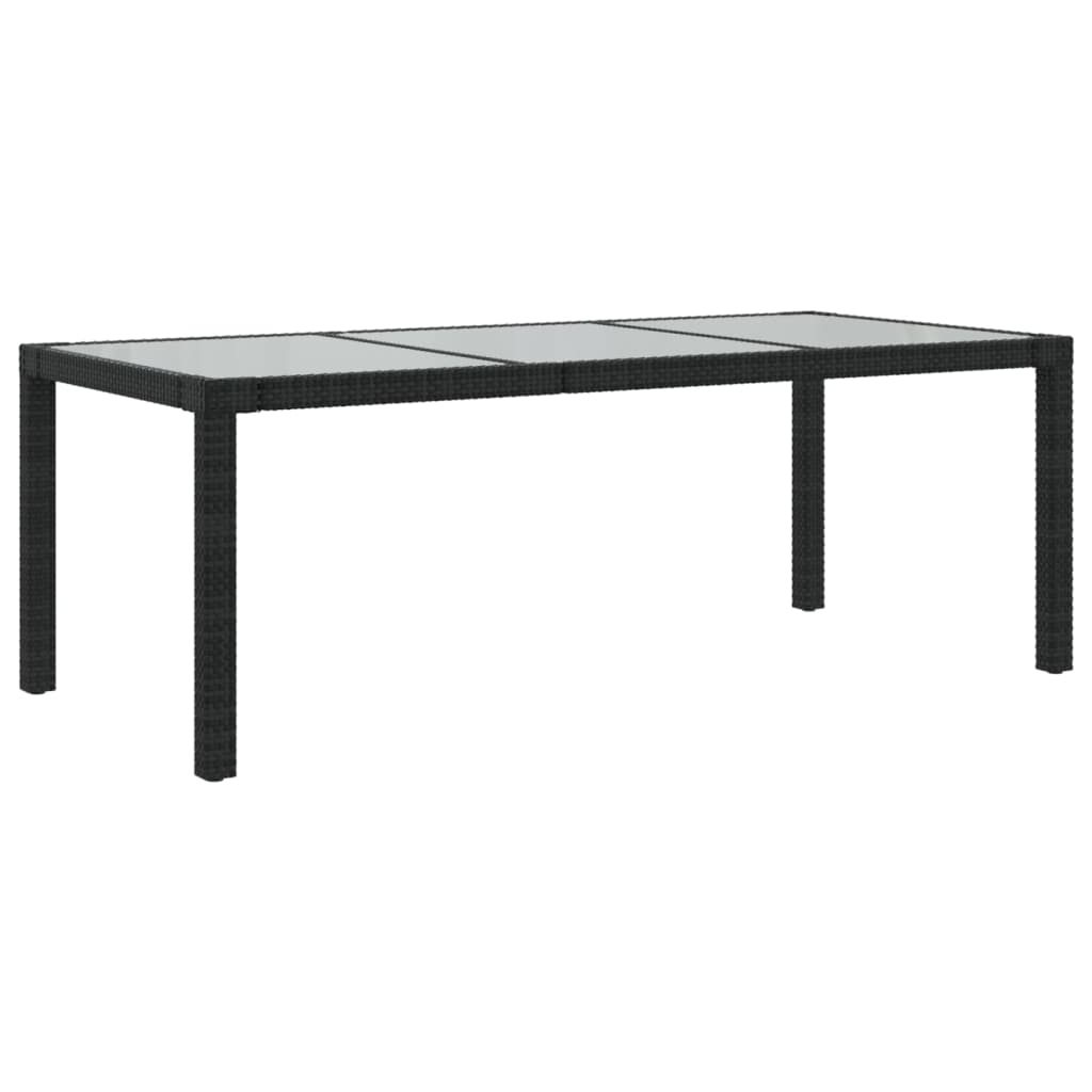 Salon de jardin 7 pcs avec coussins résine tressée noir