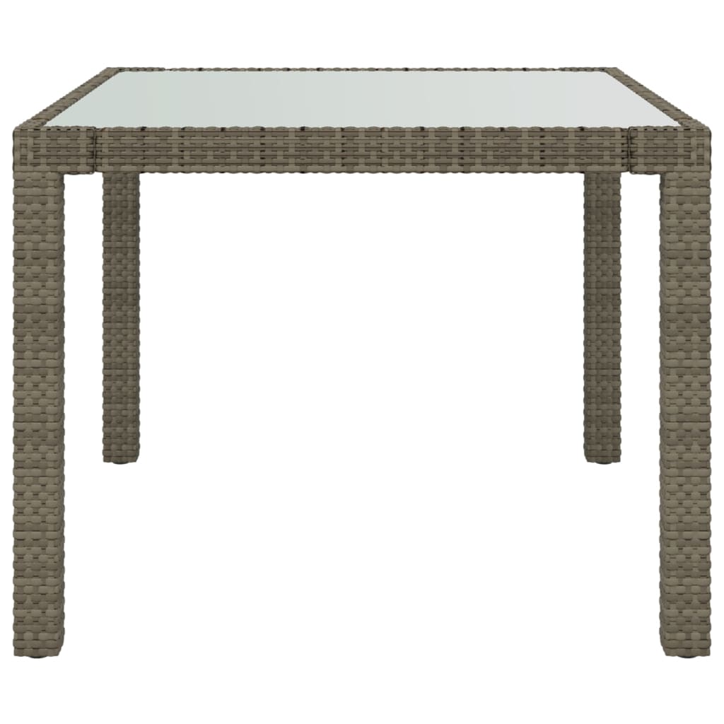 Ensemble à manger d'extérieur 3pcs coussins gris résine tressée
