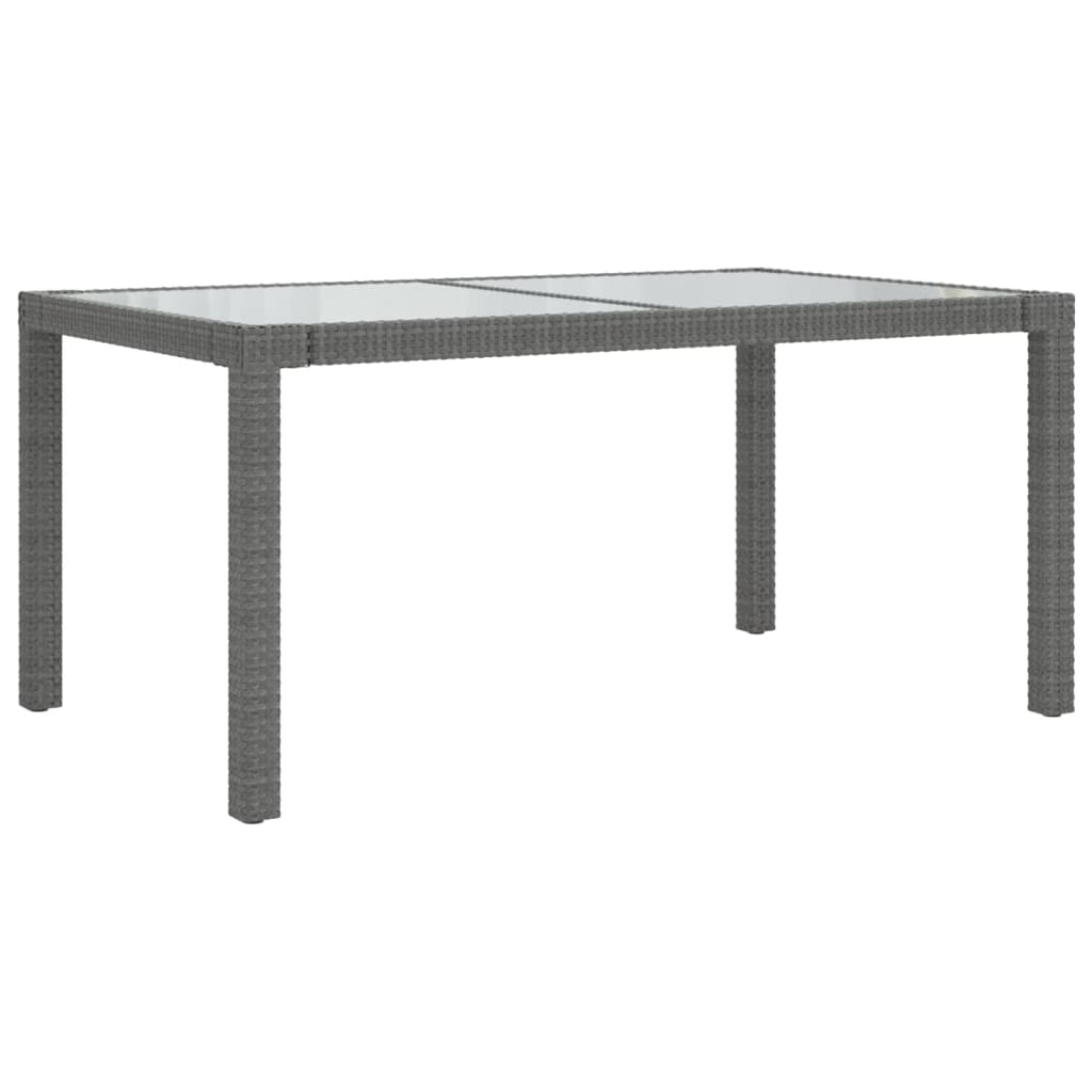 Ensemble à manger d'extérieur 5pcs coussins résine tressée gris