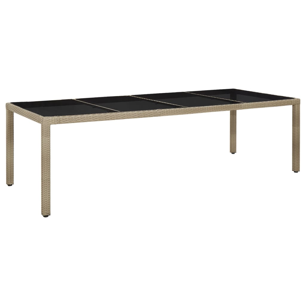 Ensemble à dîner de jardin 9 pcs coussins Résine tressée Beige - XIOS