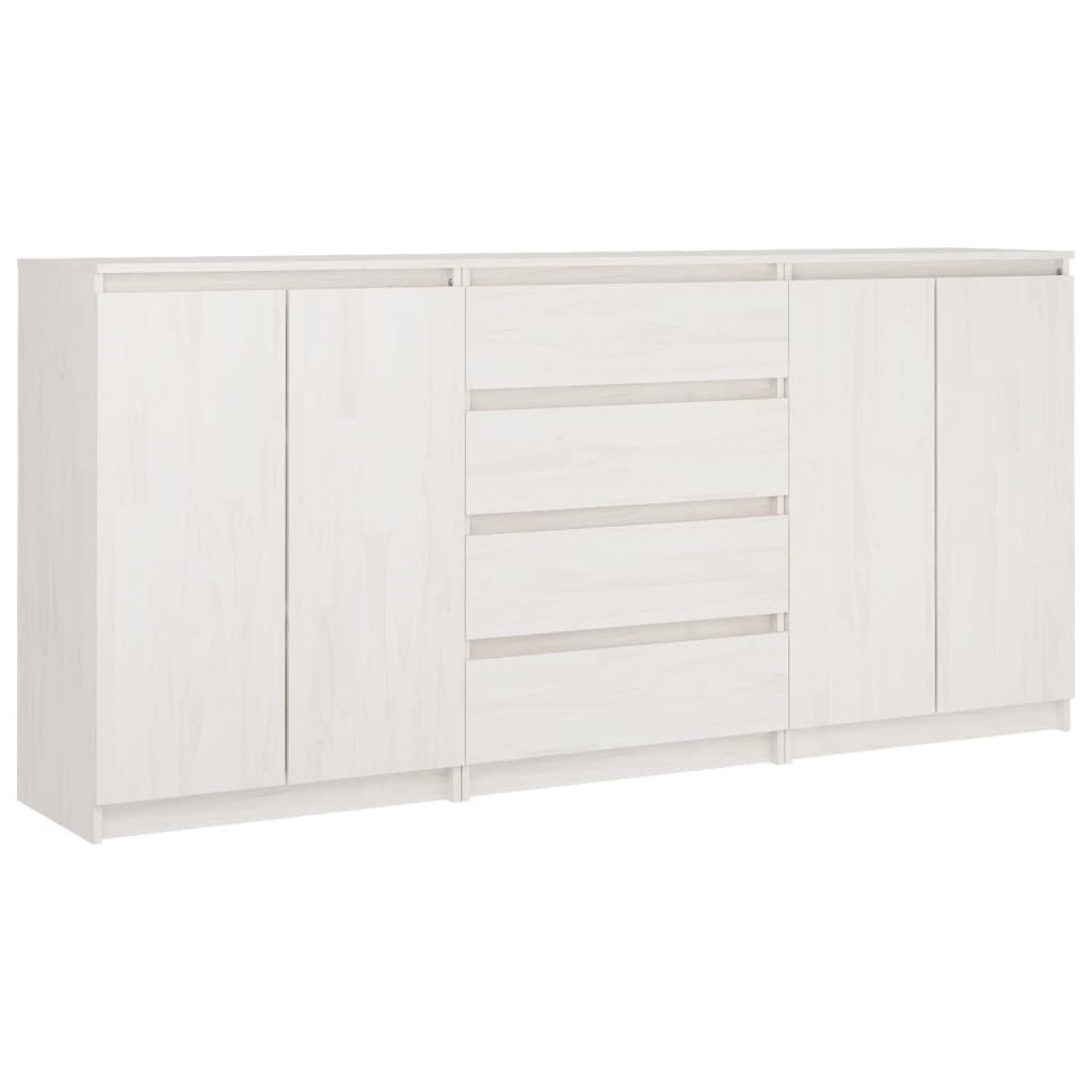 Armoires latérales 3 pcs blanc Bois de pin massif - XIOS