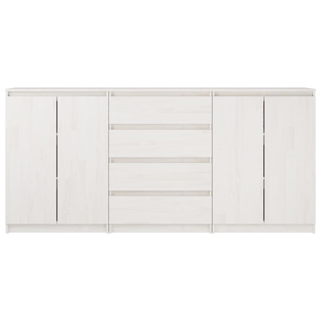 Armoires latérales 3 pcs blanc Bois de pin massif - XIOS
