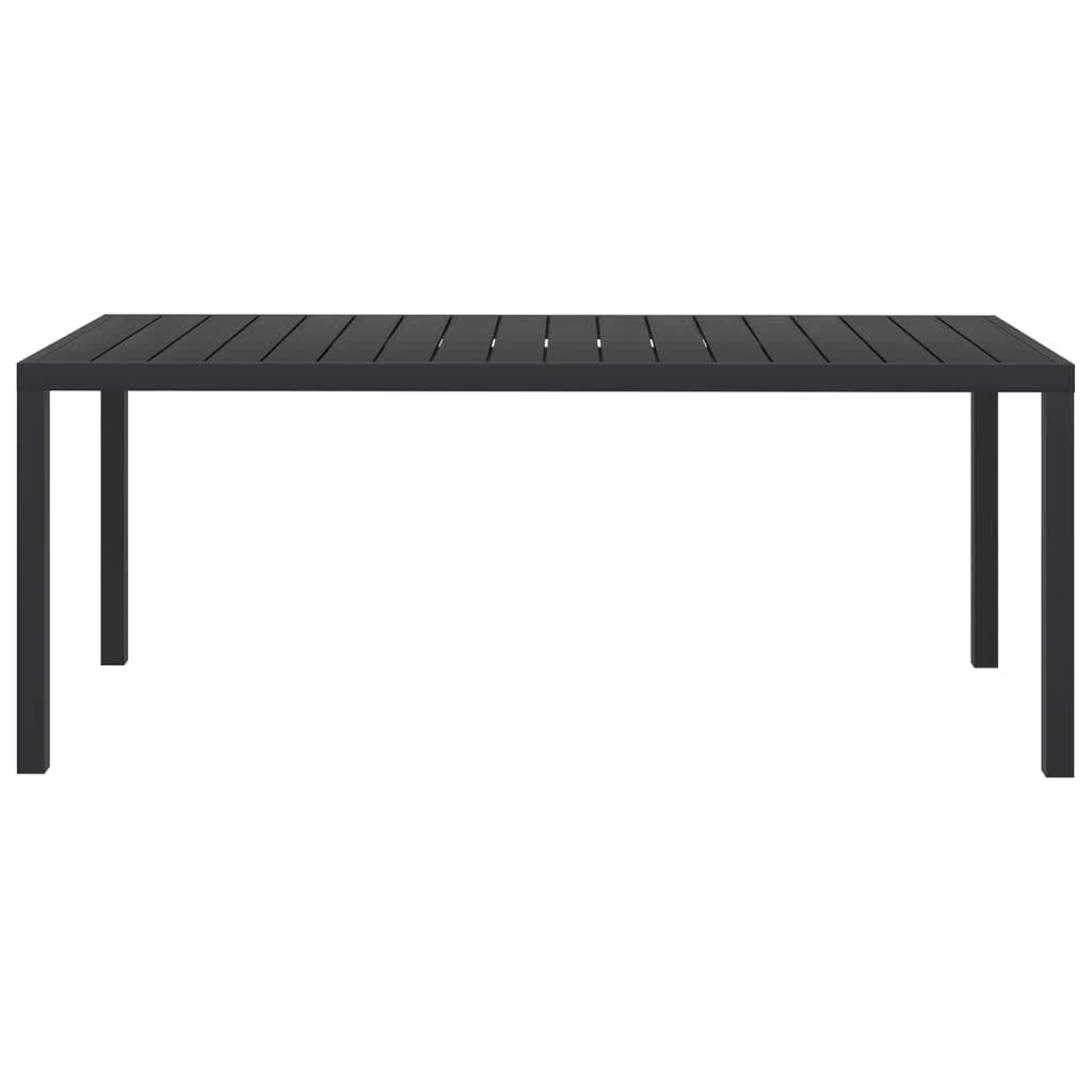 Ensemble à manger de jardin coussins 9pcs Résine tressée Noir