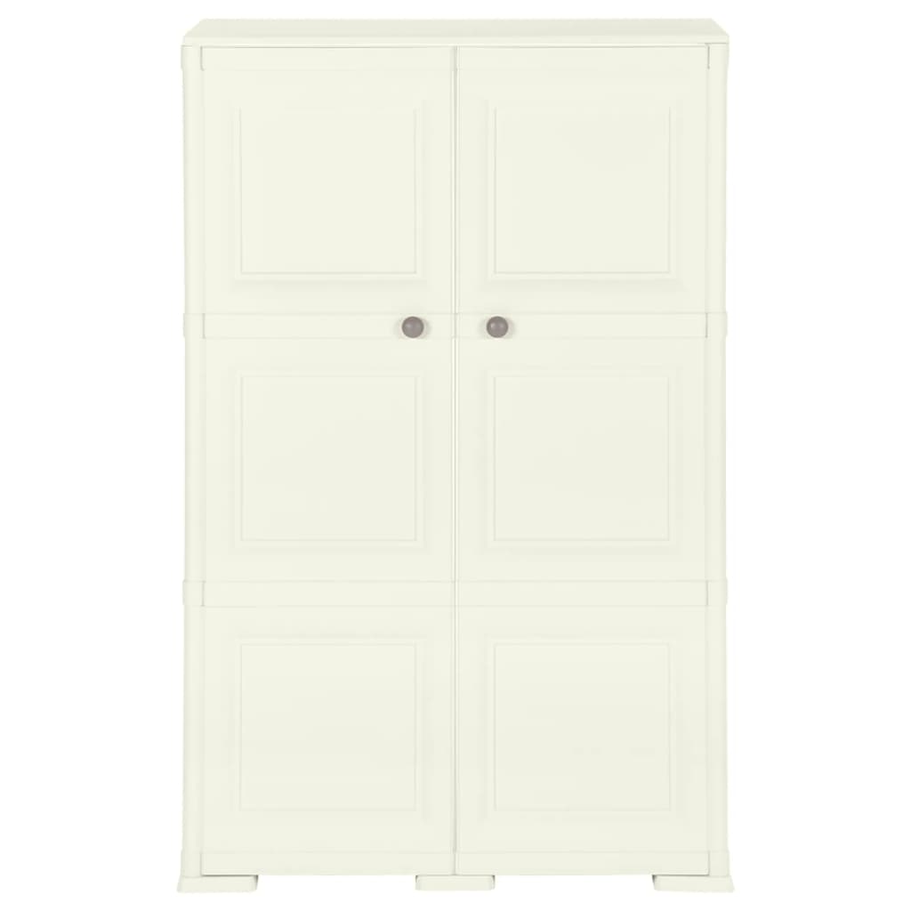 Armoire plastique 79x43x125 cm design bois glace à la vanille - XIOS