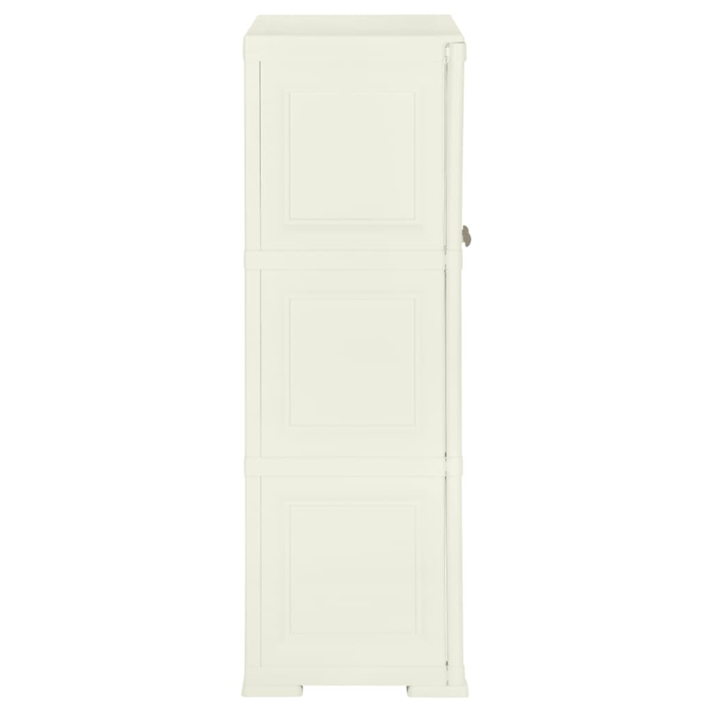 Armoire plastique 79x43x125 cm design bois glace à la vanille - XIOS