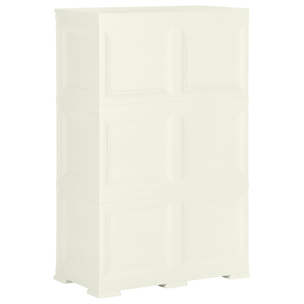 Armoire plastique 79x43x125 cm design bois glace à la vanille - XIOS
