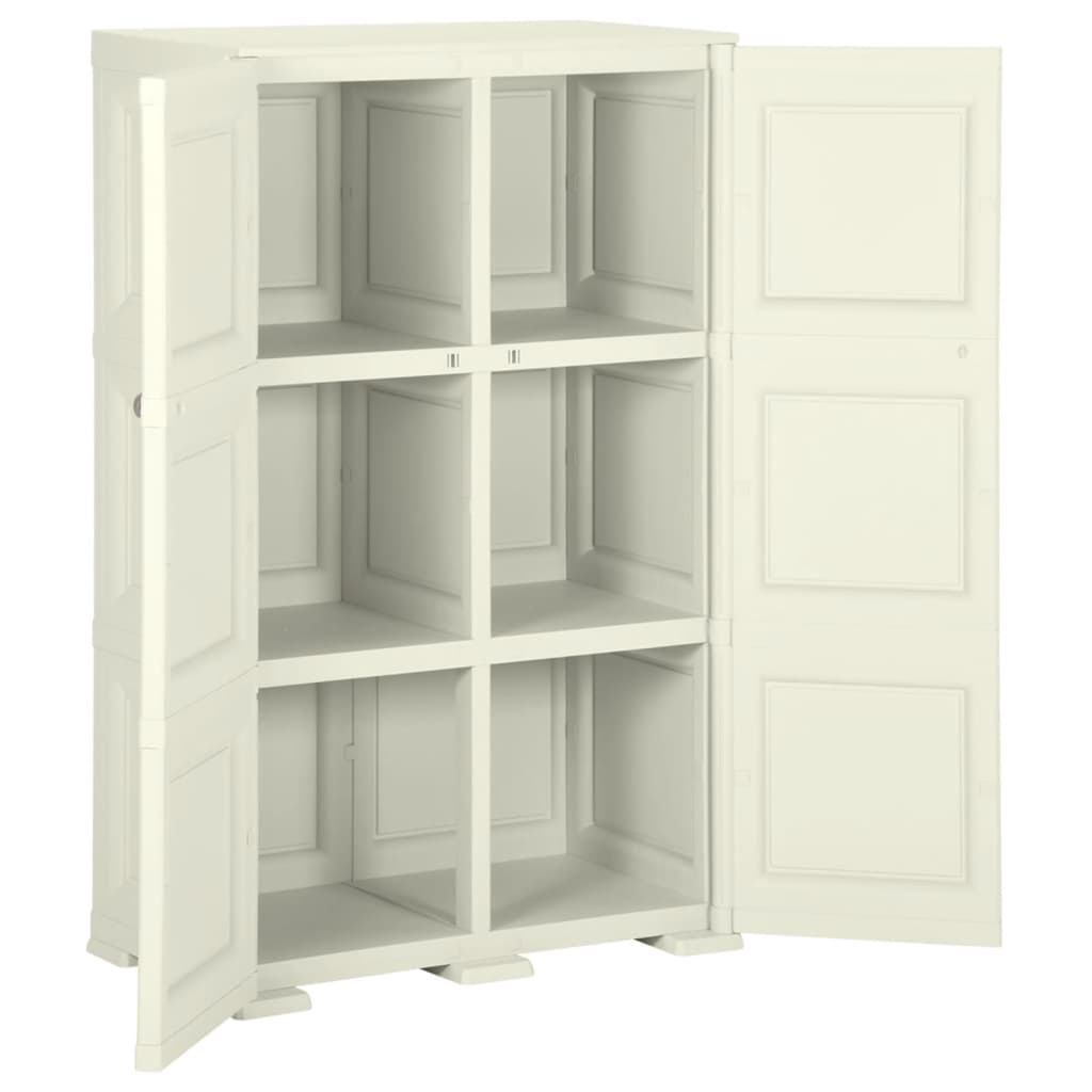 Armoire plastique 79x43x125 cm design bois glace à la vanille - XIOS