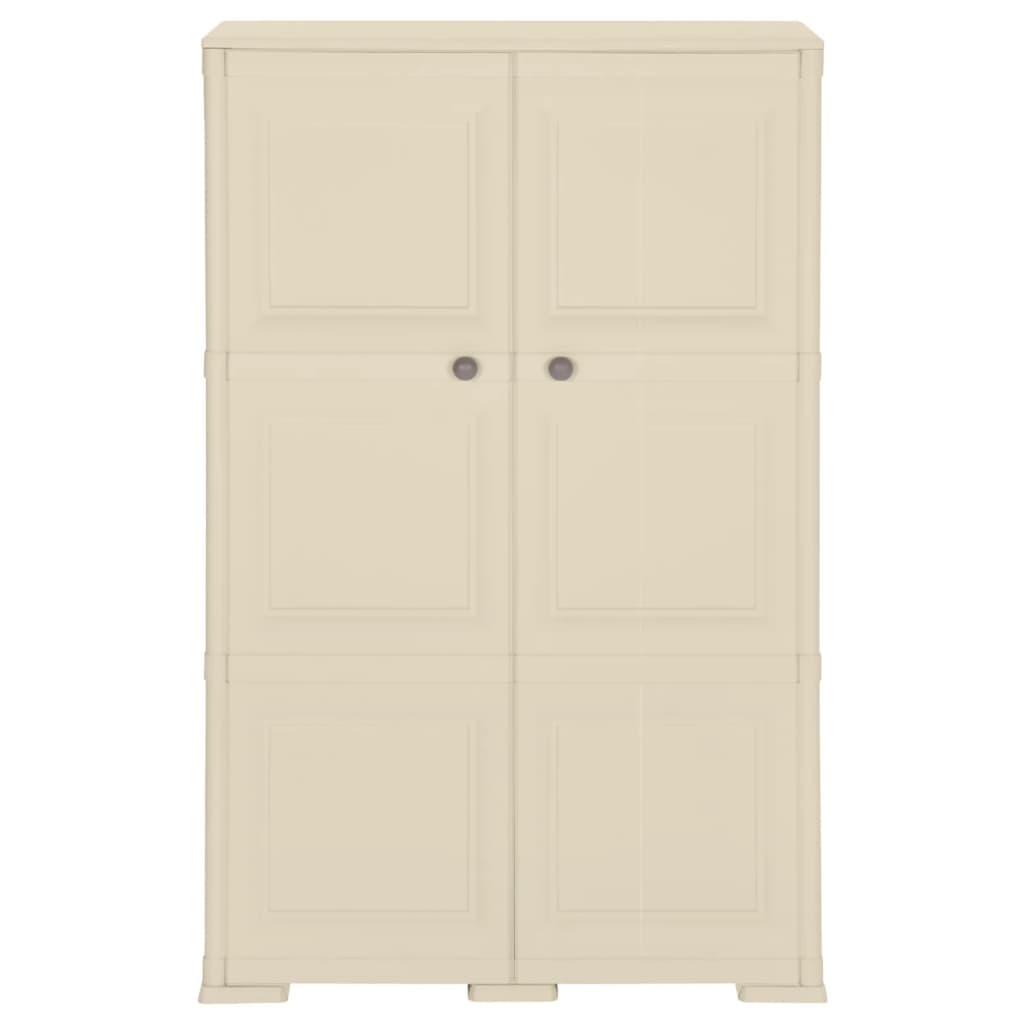 Armoire plastique 79x43x125 cm design de bois blanc angora